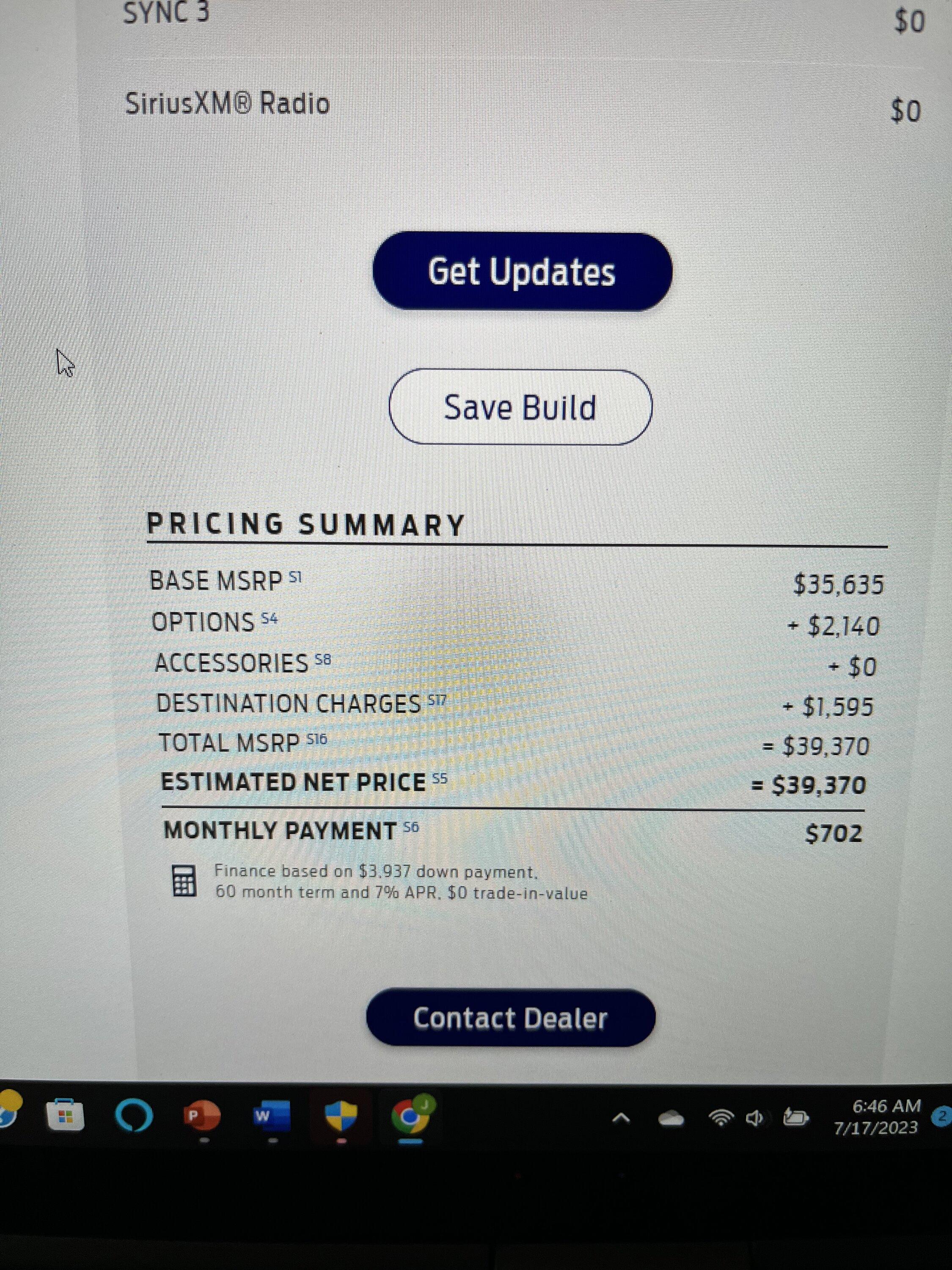Ford Maverick 2024 Maverick Build and Price is LIVE! IMG_4049