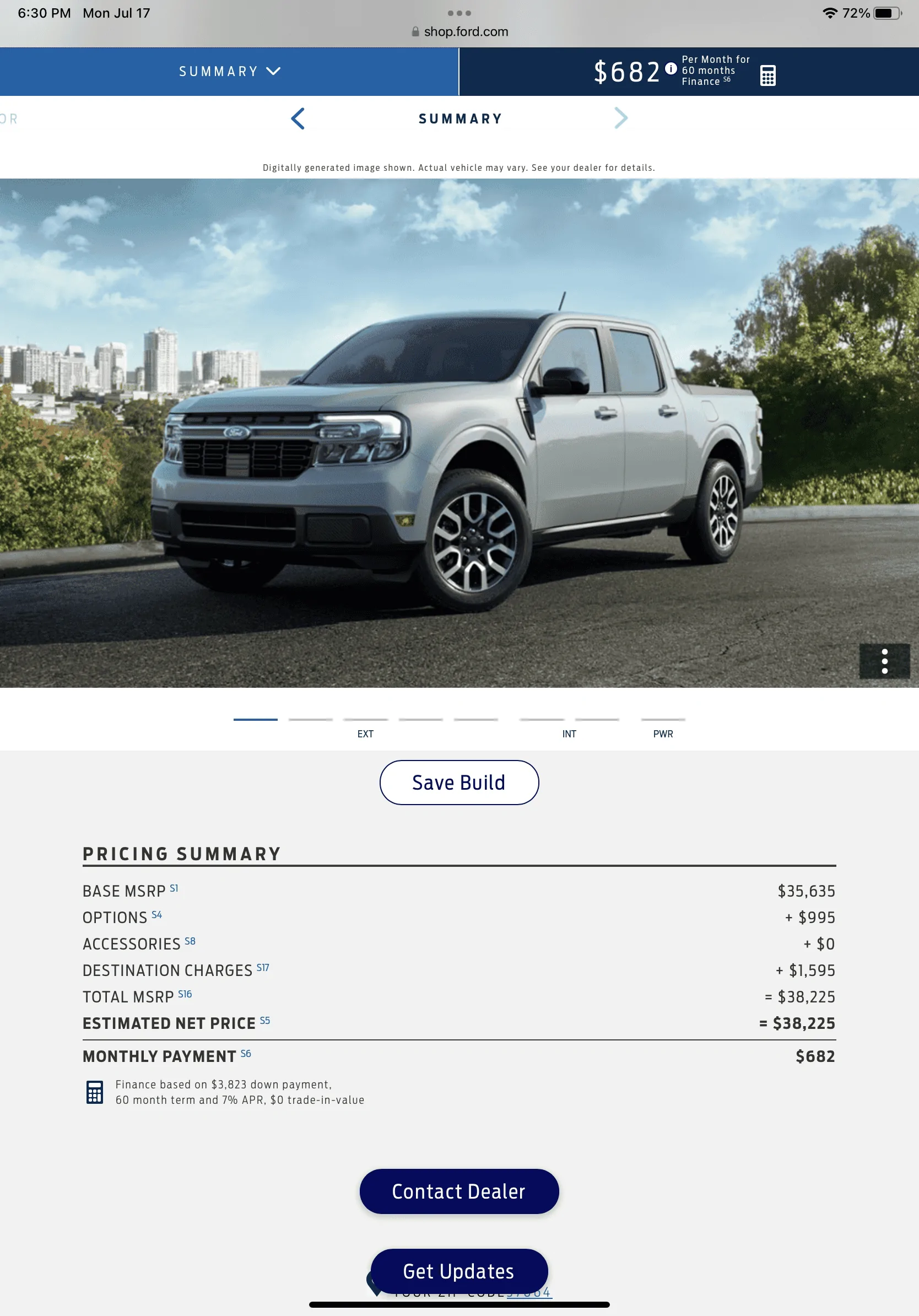 Ford Maverick 2024 Maverick Build and Price is LIVE! IMG_3143