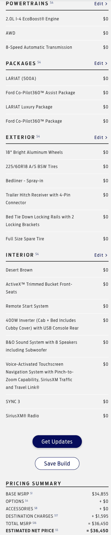 Ford Maverick 2024 Maverick Price List (MSRP/Invoice Pricing) - All Models / Options 1689694590973