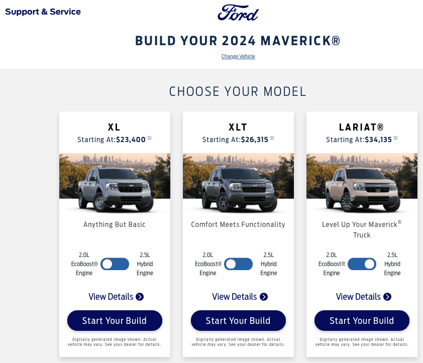 Ford Maverick 2024 Maverick Price List (MSRP/Invoice Pricing) - All Models / Options 1689694849717