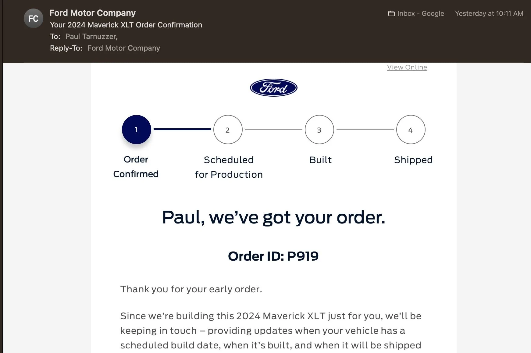 Ford Maverick Will scheduled orders for 2023 Maverick 100% for sure be built? 2024 rollover