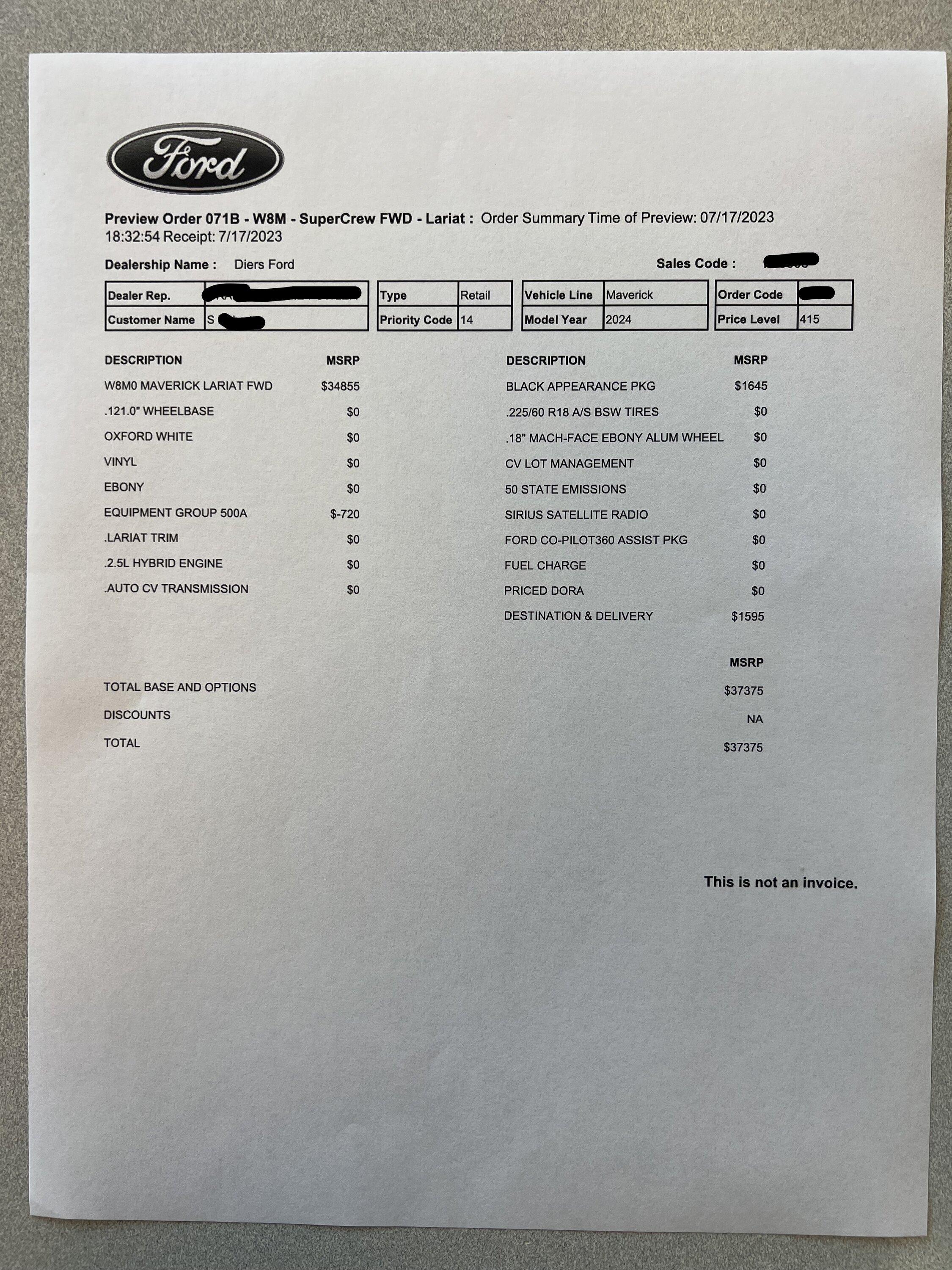 Ford Maverick Update: 2024 order bank system now open & accepting dealer submissions! Post your build InkedIMG_2070_LI