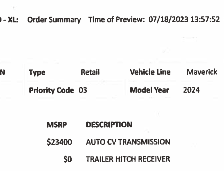 Ford Maverick Order priority Screenshot 2023-07-19 at 8.07.14 PM