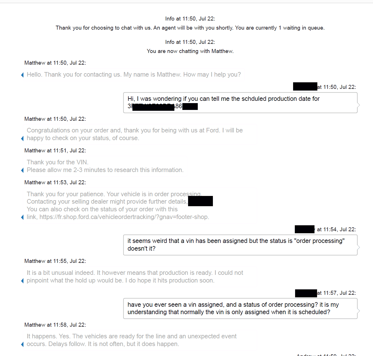 Ford Maverick Have VIN but status is "Order Processing" and No Scheduled Production Week? (Canada) maverick1