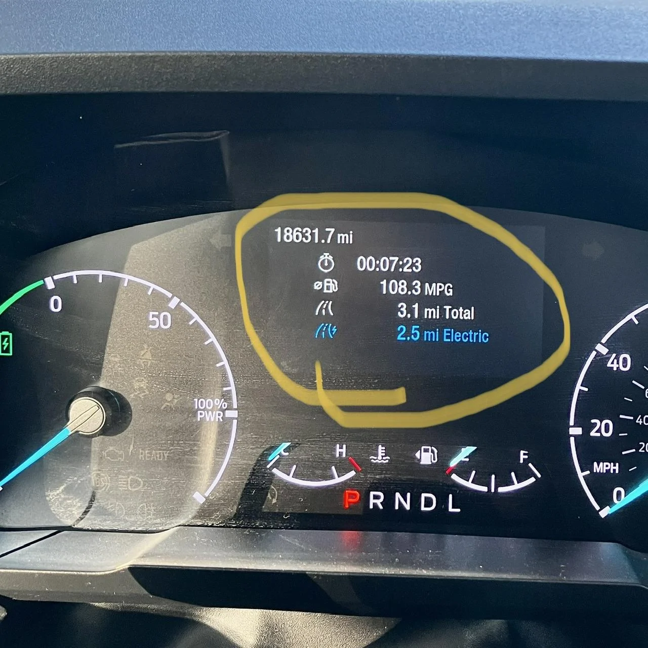 Ford Maverick Great 2022 XL Hybrid MPG, with AC on IMG_4808