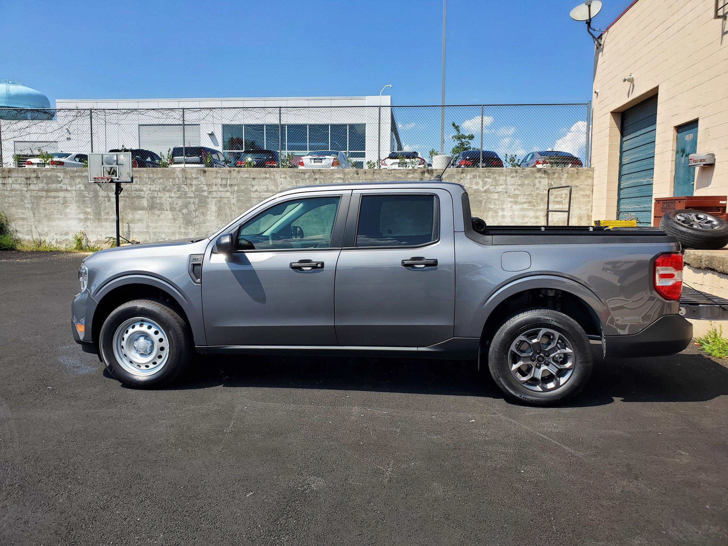 Ford Maverick Finally got my XLT wheels installed on my XL before during and after pics 20230725_152027