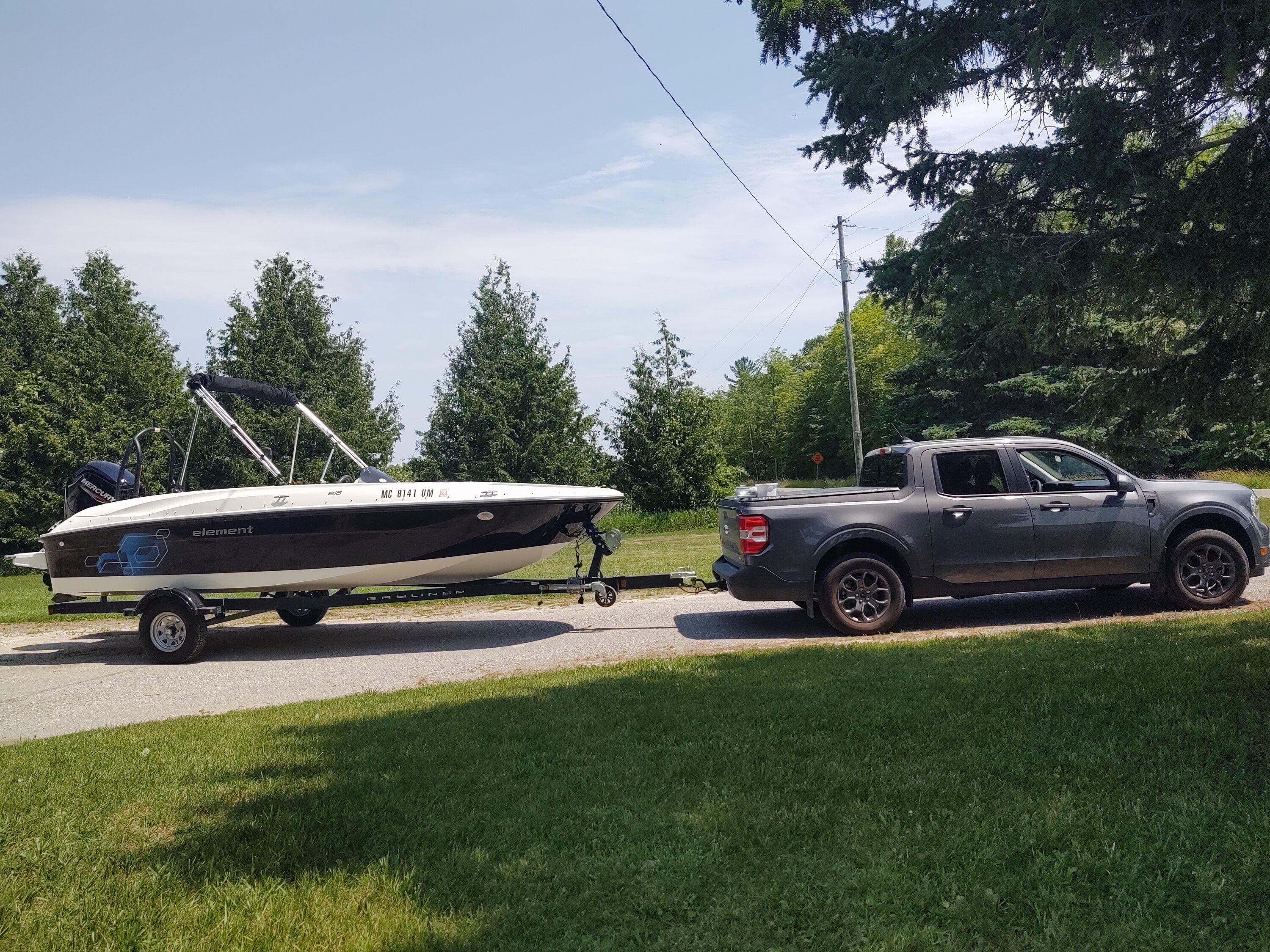 Ford Maverick Pulled boat up ramp with Maverick XL Hybrid IMG_20230710_141433815