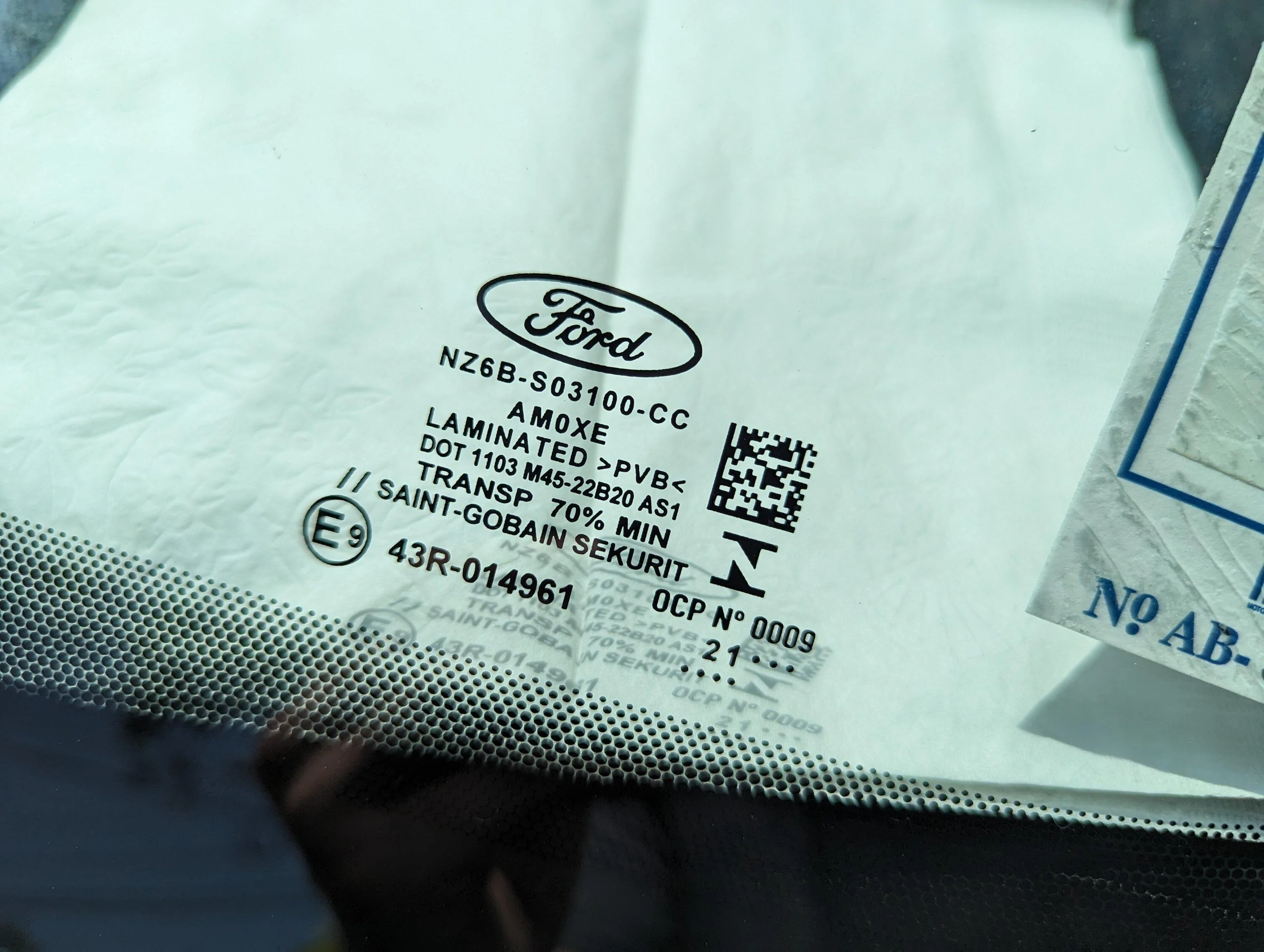 Ford Maverick Acoustic windshield material / construction? PN