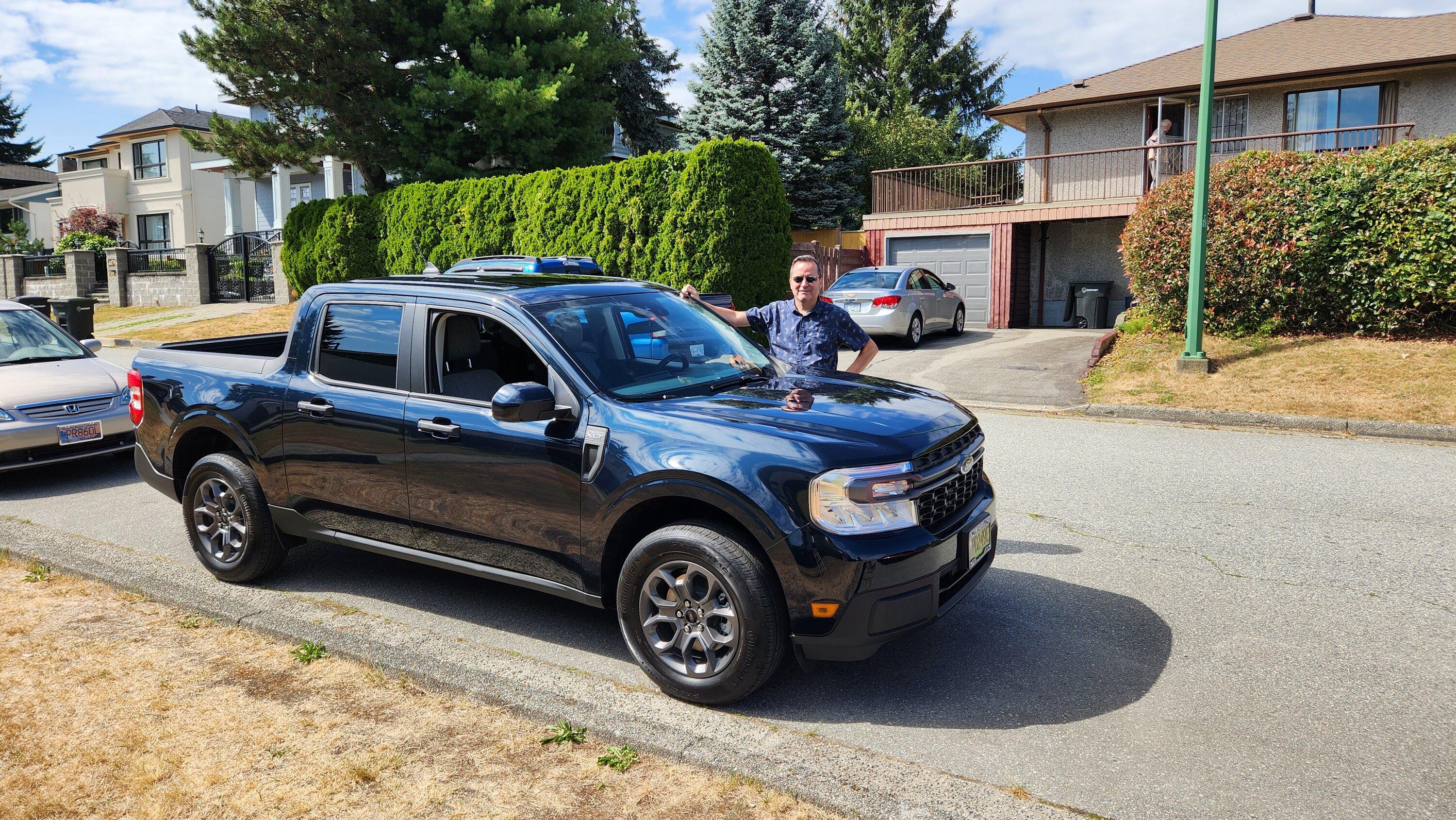 Ford Maverick Alto Blue Hybrid XLT Lux arrived in Burnaby BC 20230726_154847[15995]