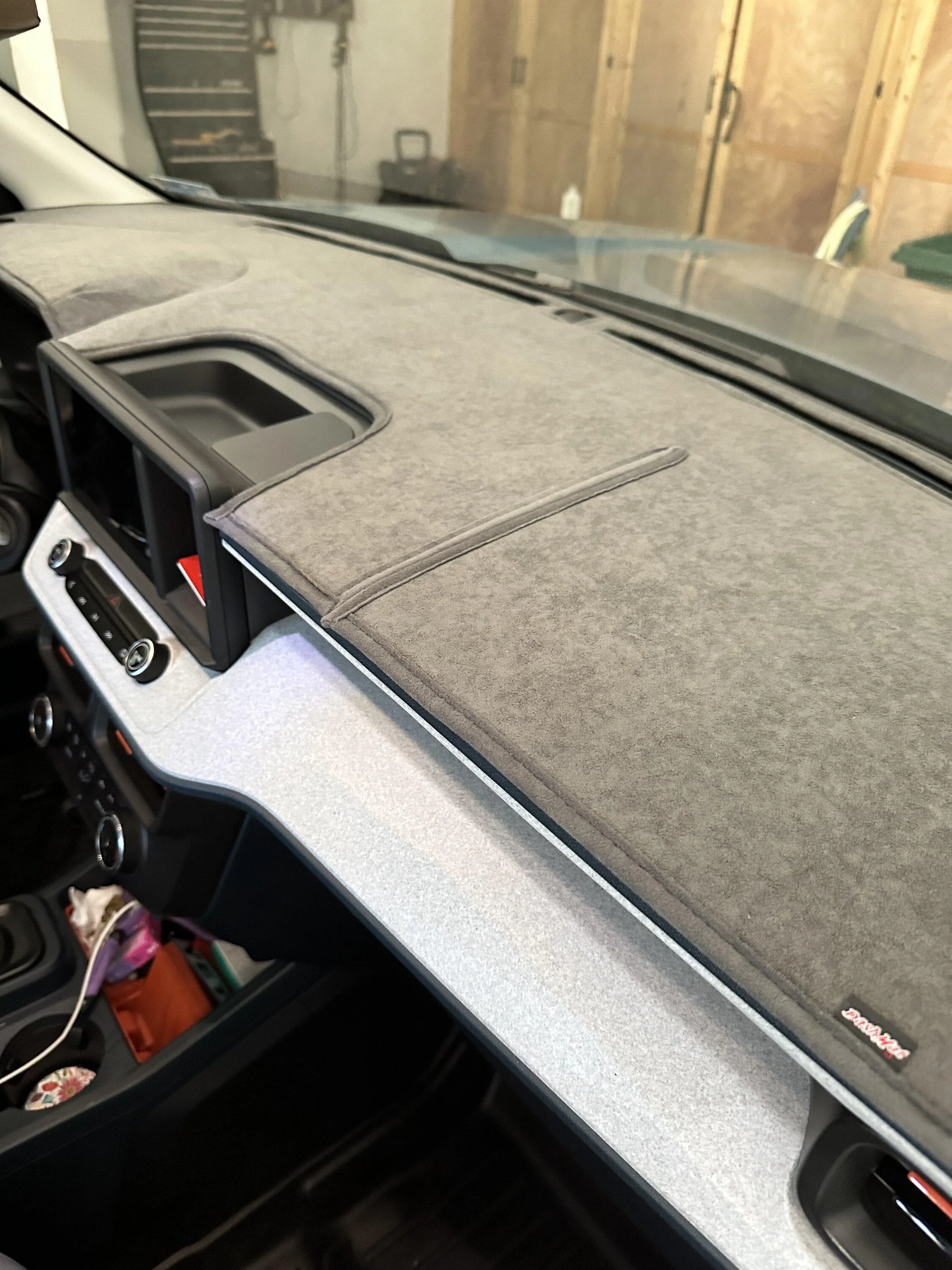 Ford Maverick Covercraft Suede Mat Custom Dashmat installed IMG_1151