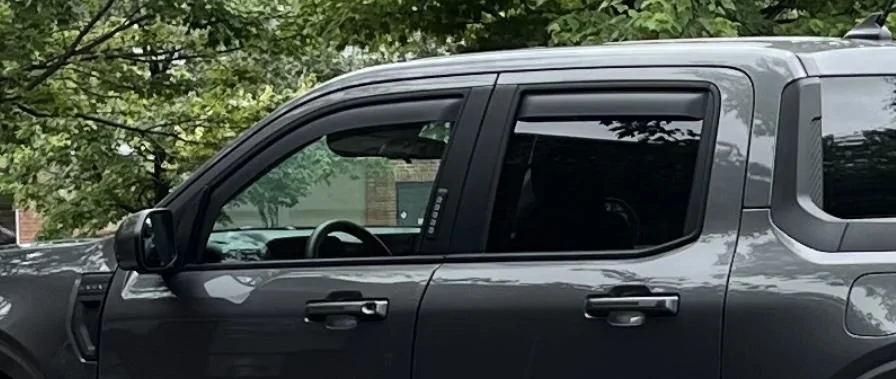 Ford Maverick Aftermarket window deflectors IMG_1769