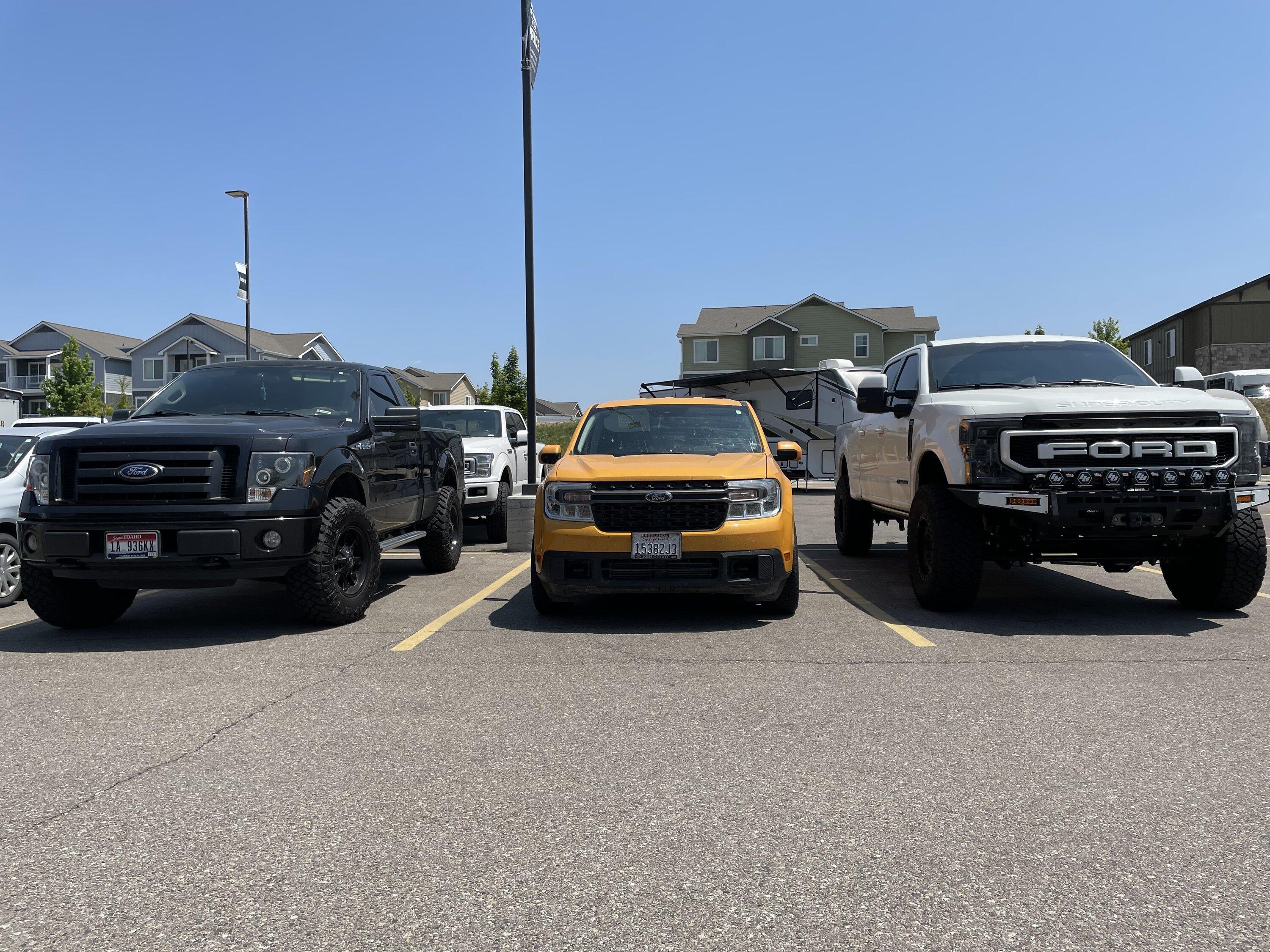 Ford Maverick Post your Maverick next to ridiculously large trucks - photos thread IMG_8903