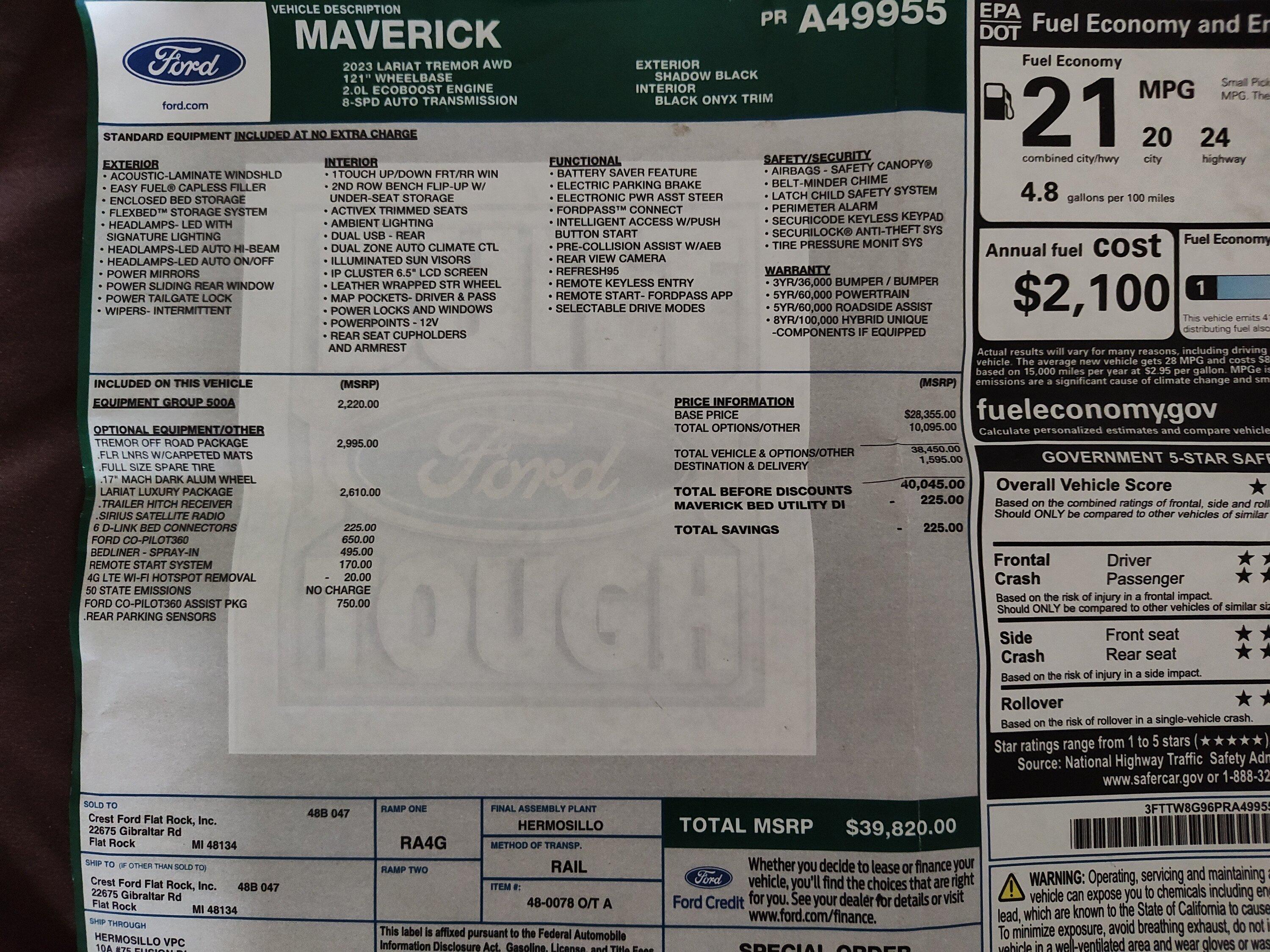 Ford Maverick Getting another Tremor IMG_20230729_135042030~2