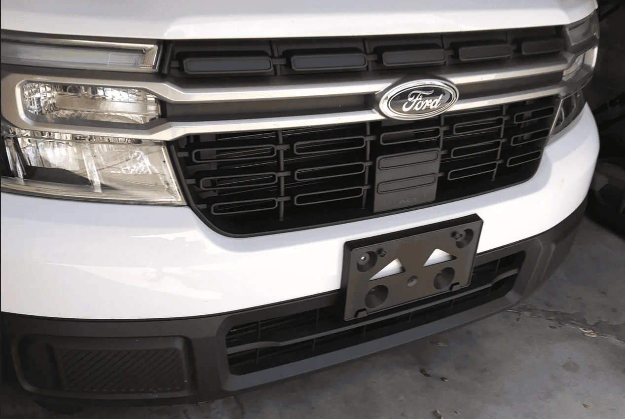 Ford Maverick Front license plate bracket removal 1690756573853