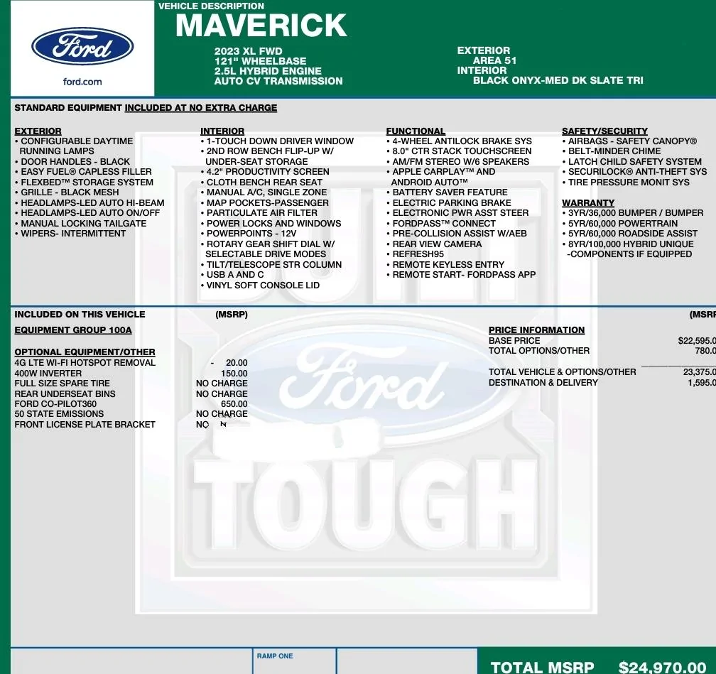 Ford Maverick MY23 Private Offer Eligibility IMG_20230731_133601