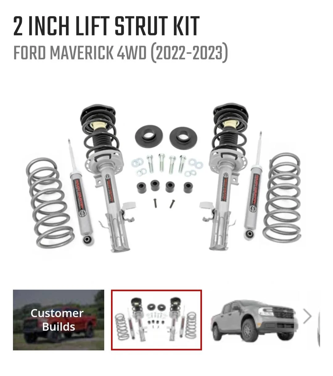 Ford Maverick TC 2 inch lift kit tire recommended size. Screenshot_20230727_213055_Chrom