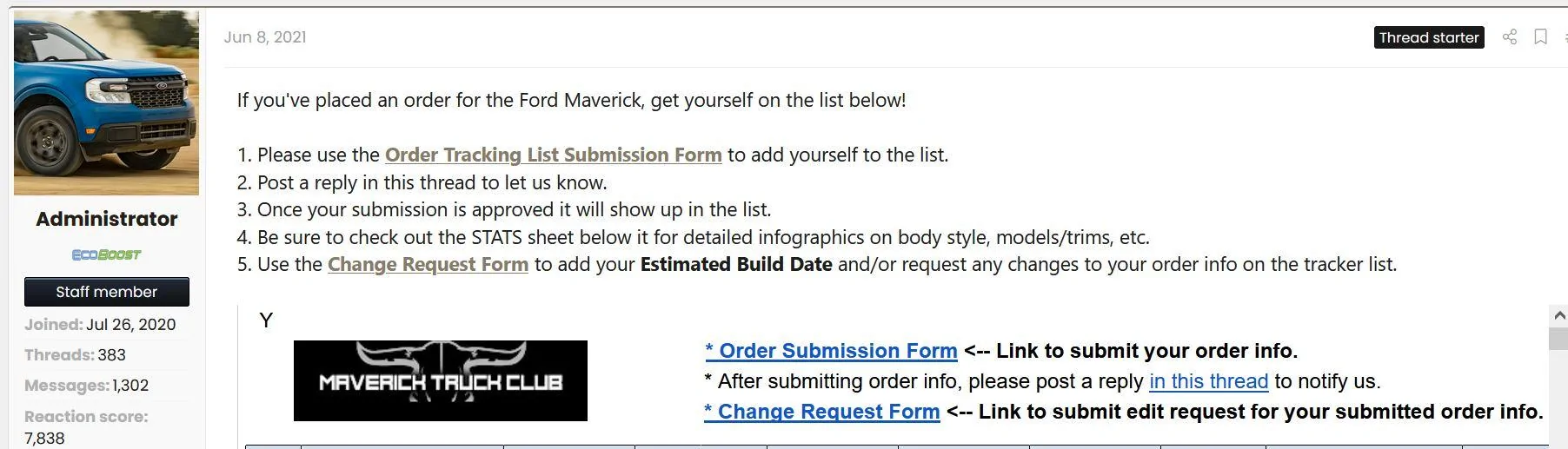 Ford Maverick Anyone who is a first timer to order a 2024 Maverick? MTC order submission