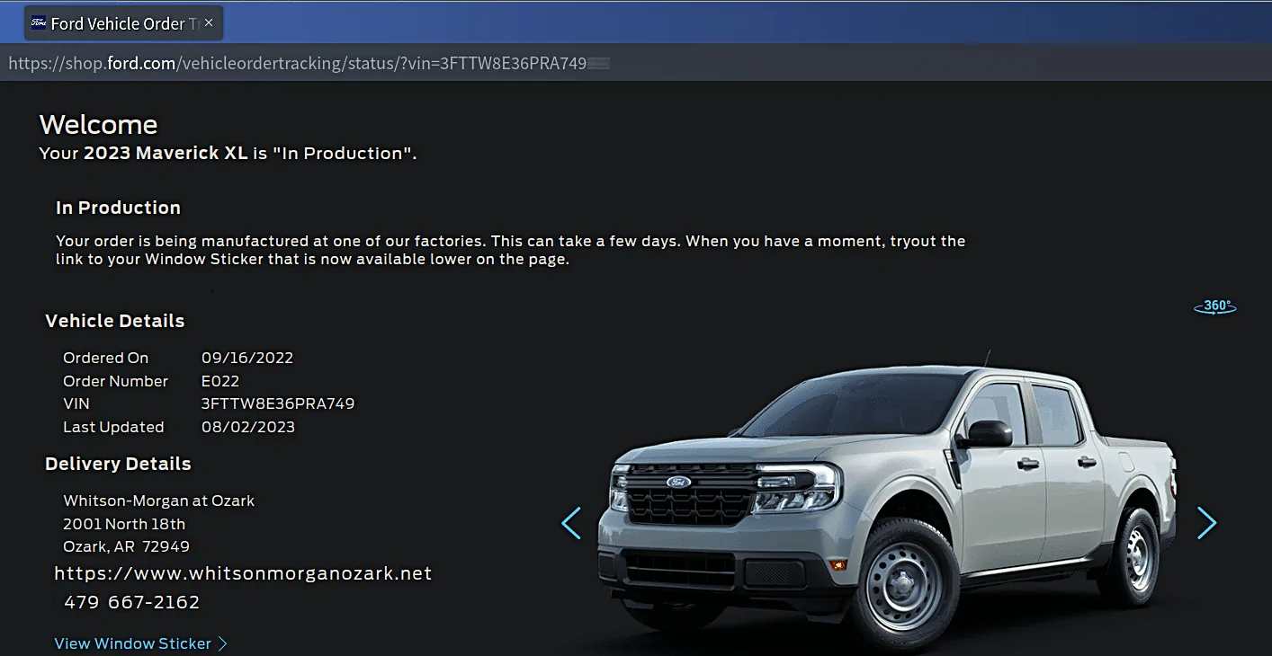 Ford Maverick Baby steps In-Production_2023-08-03