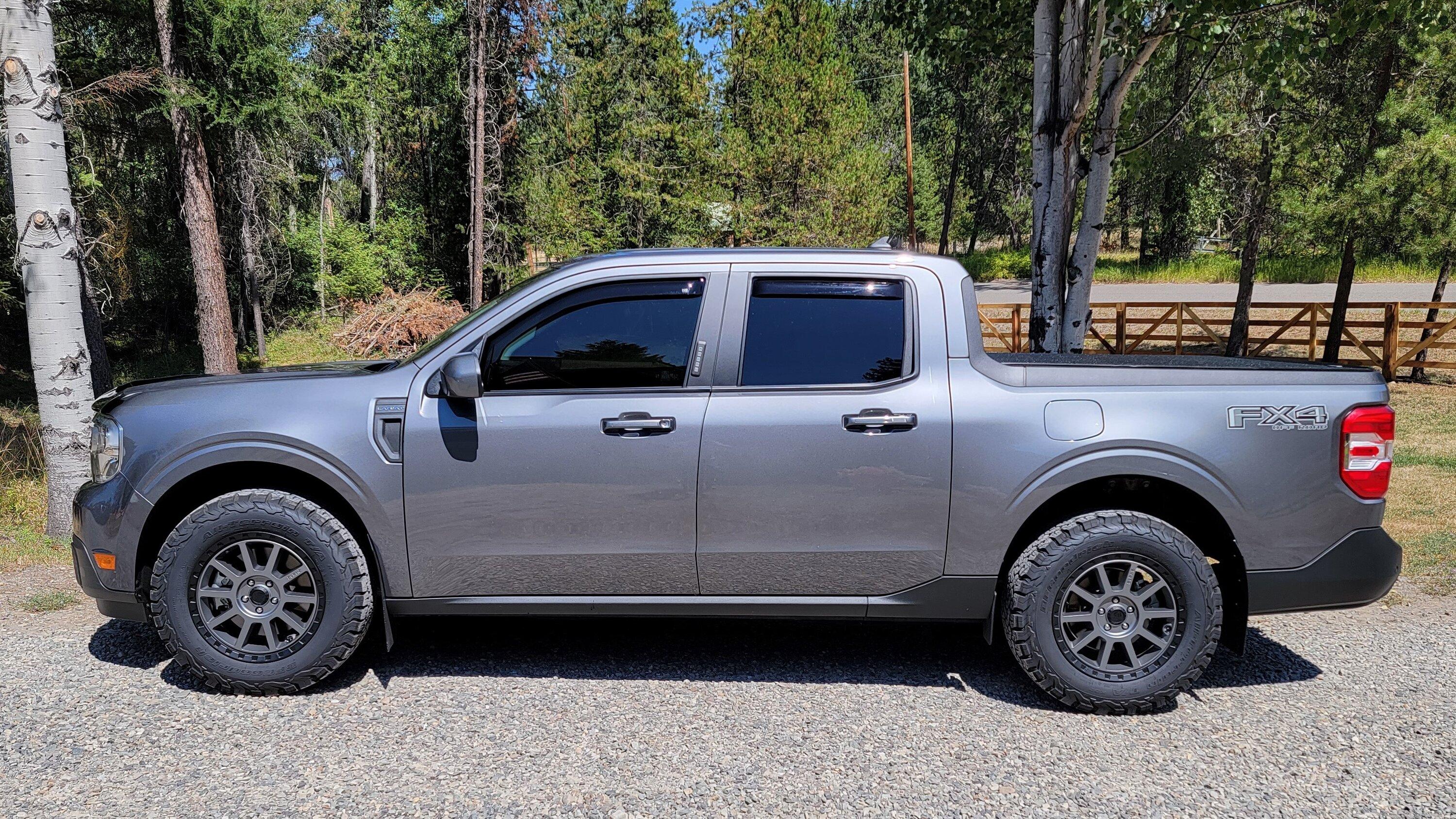 Ford Maverick Changed FX4 decals to black and gray. 013