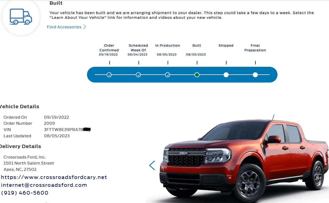 Ford Maverick 📊 Maverick Order Tracking List & Stats [Enter Yours!] 1691291394686