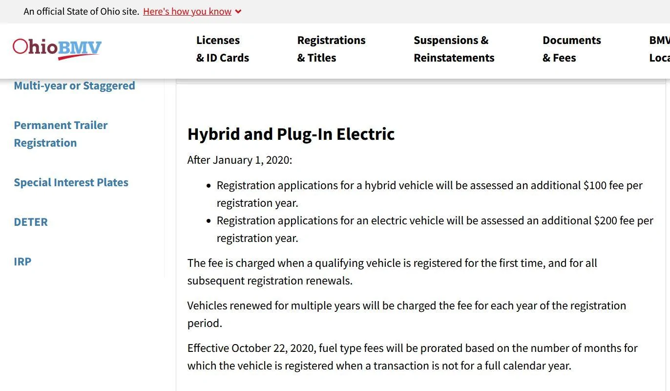 Ford Maverick Does your state charge extra renewal fee for Hybrid and EV ? Ohio BMV Hybrid