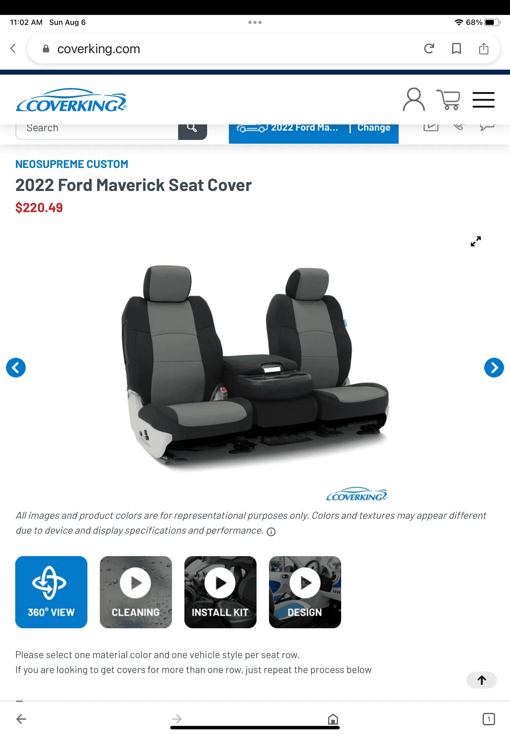 Ford Maverick Covering seat covers IMG_0101
