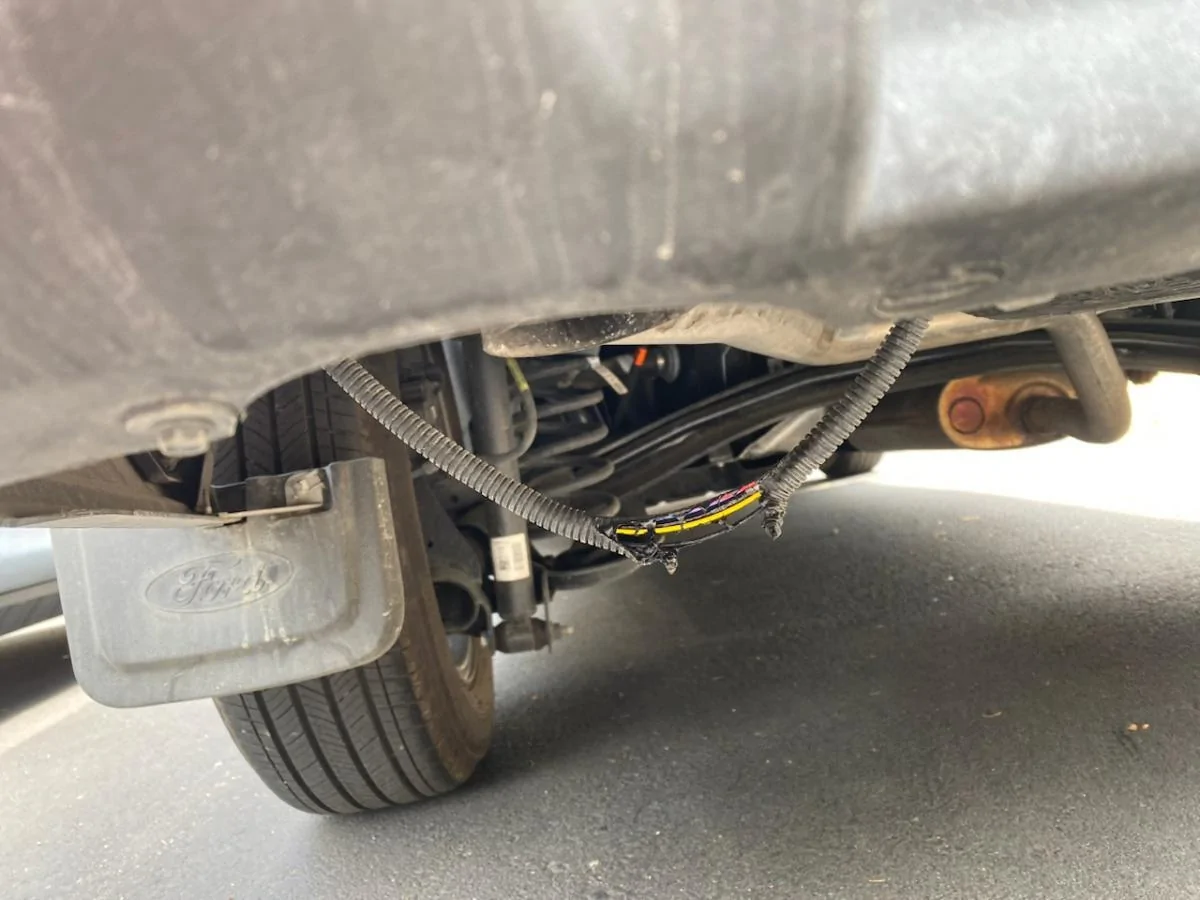 Ford Maverick Tailight wire sleeve melted by exhaust IMG_2523