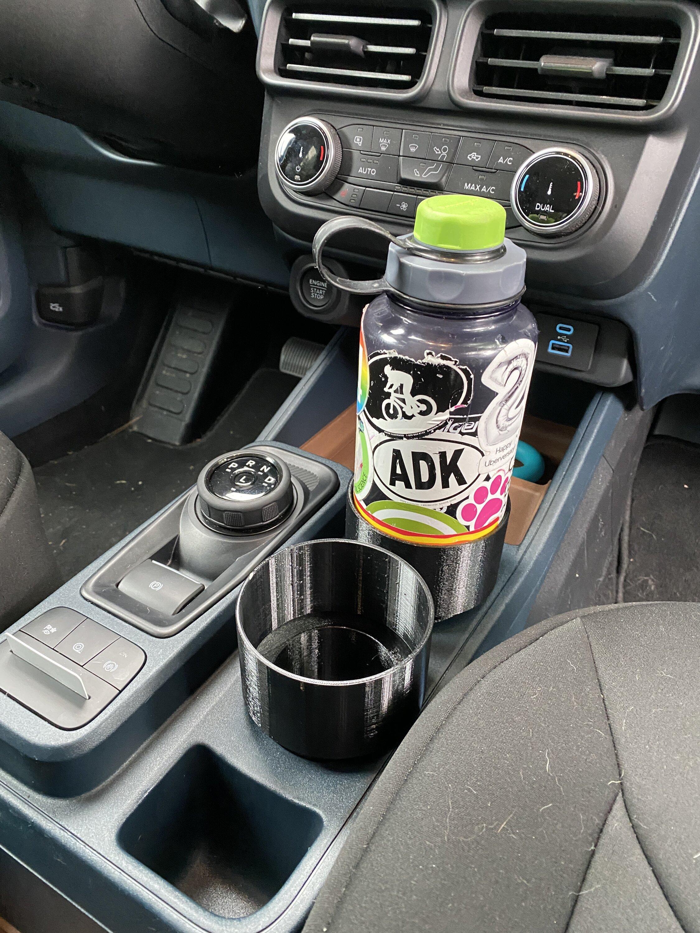 Ford Maverick 3-D printed Nalgene/Hydro flask cupholder inserts IMG_8283