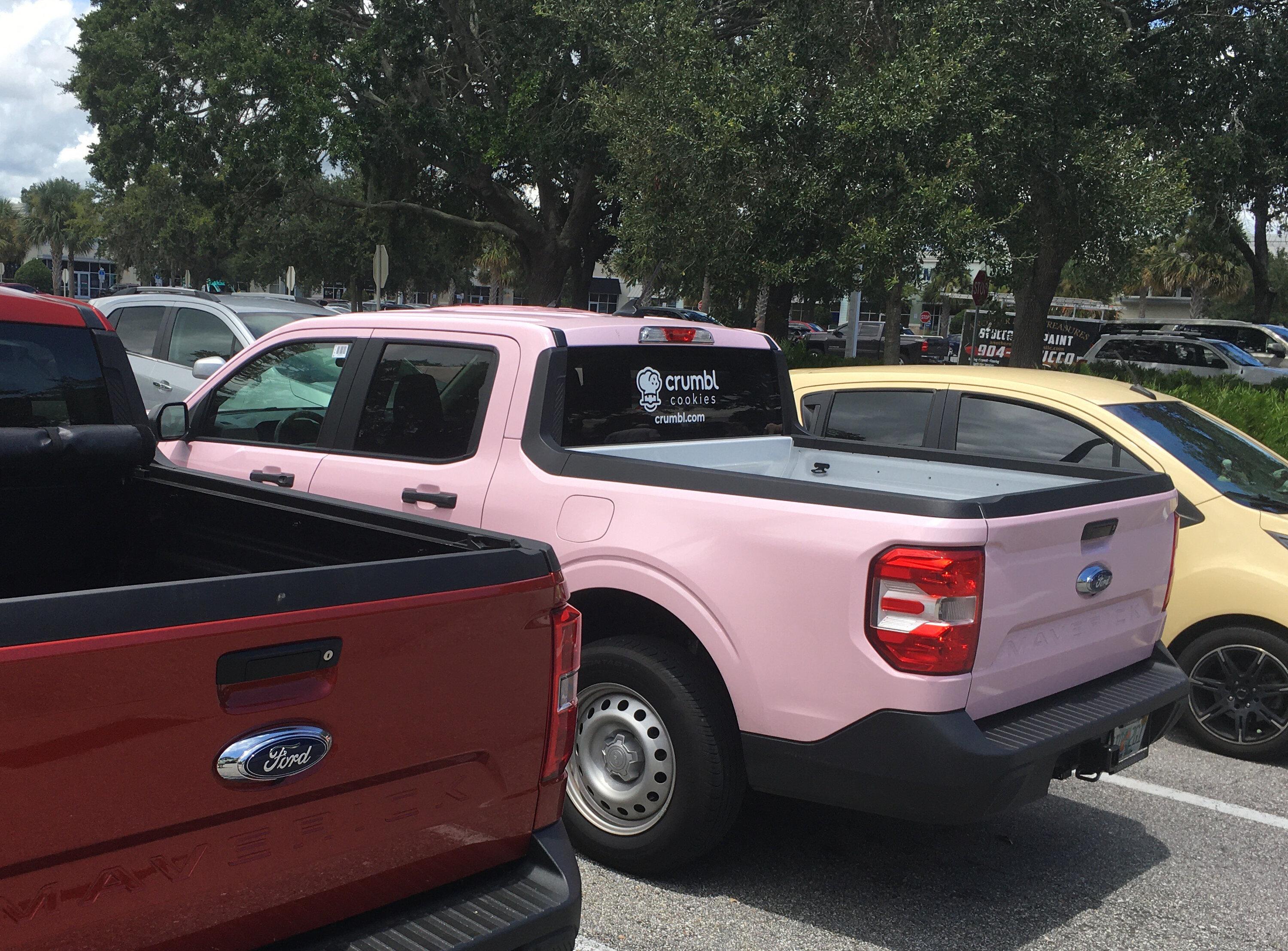 Ford Maverick Spotted: rare Pepto Pink Mavs pink2.JPG