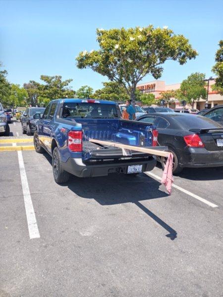 Ford Maverick How do you strap down lumber? 1691709899377