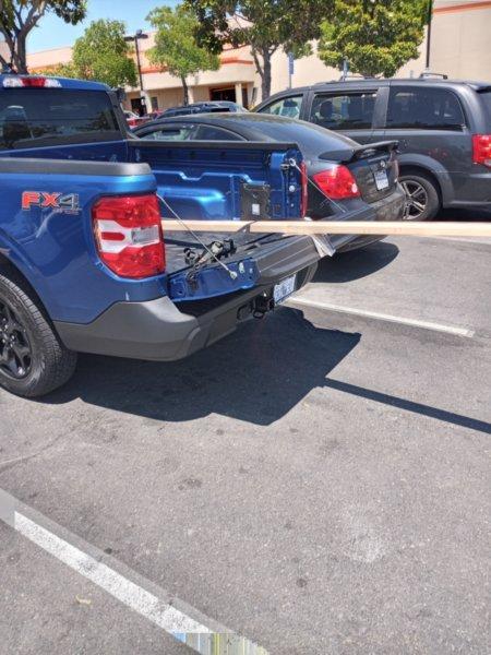 Ford Maverick How do you strap down lumber? 1691709927325