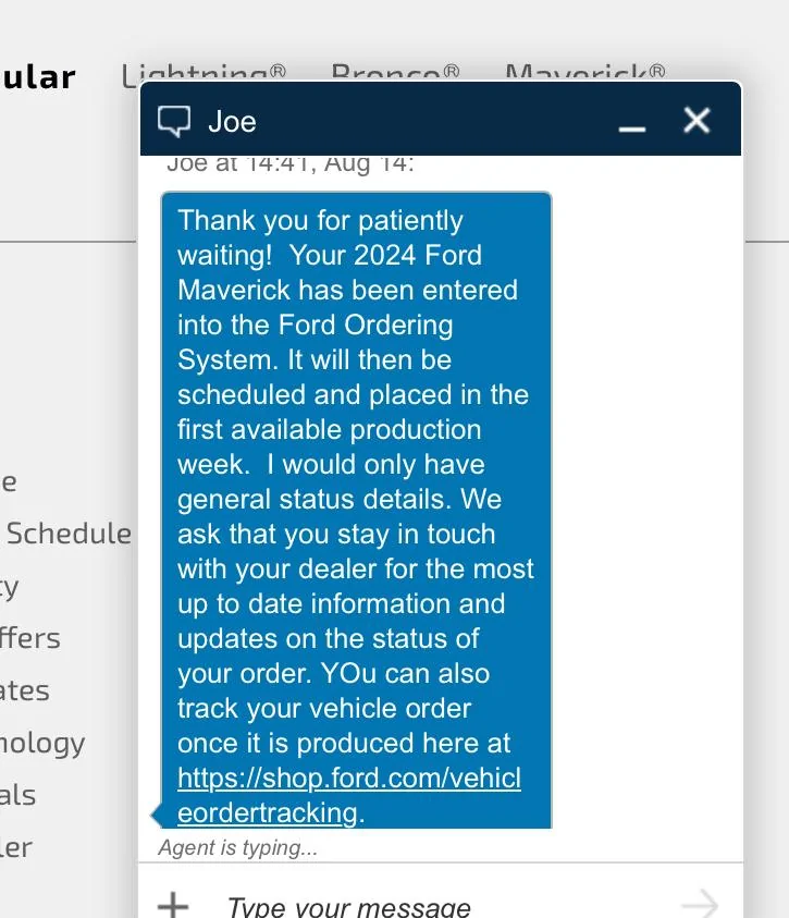 Ford Maverick 2024 Maverick Orders Now Being Prioritized - Contact Ford Chat to check IMG_0717