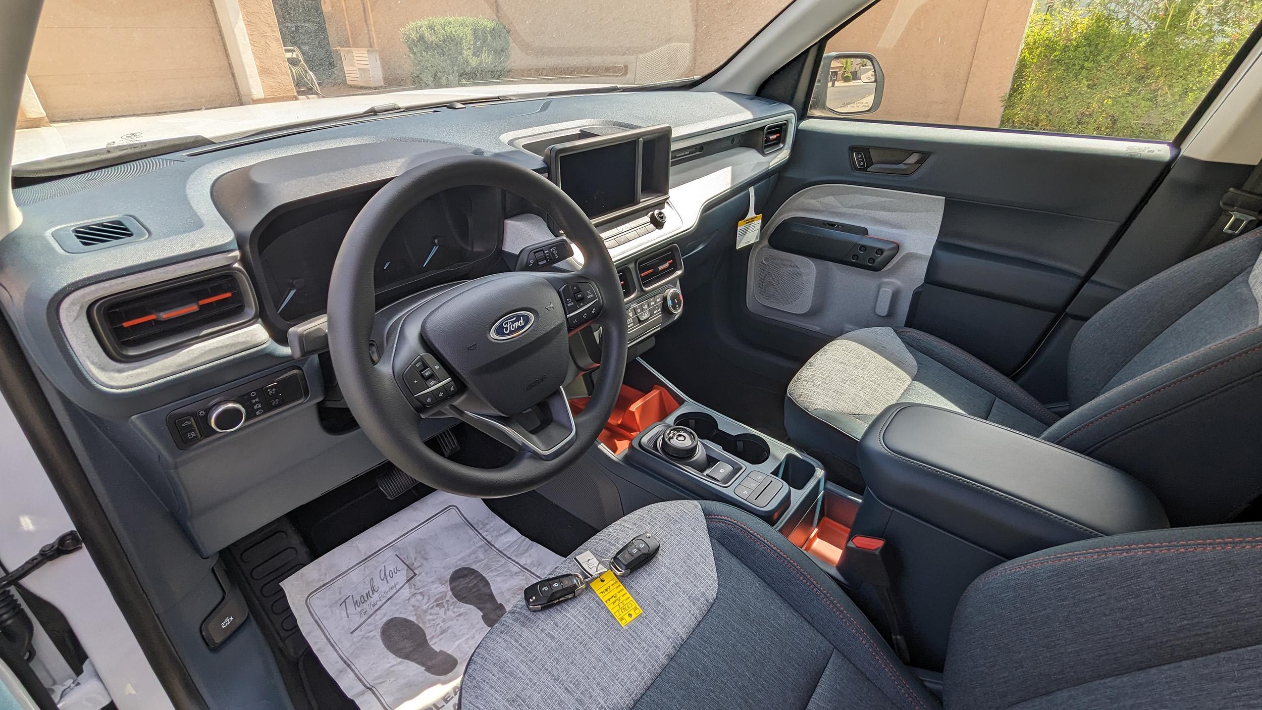 Ford Maverick White XLT Hybrid with 12 miles 🌵SOLD Inside front - resized