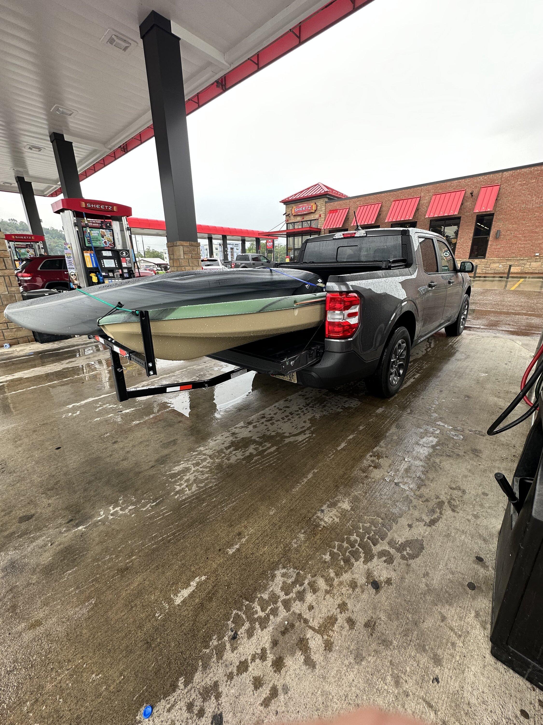 Ford Maverick Truck Bed Extender for Kayaks from MAXXHAUL IMG_5733