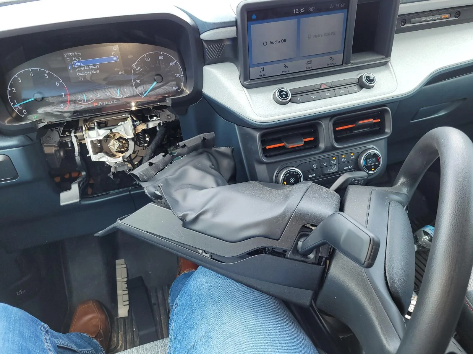 Ford Maverick Popping noise in driver side floor board Maverick steering wheel broken