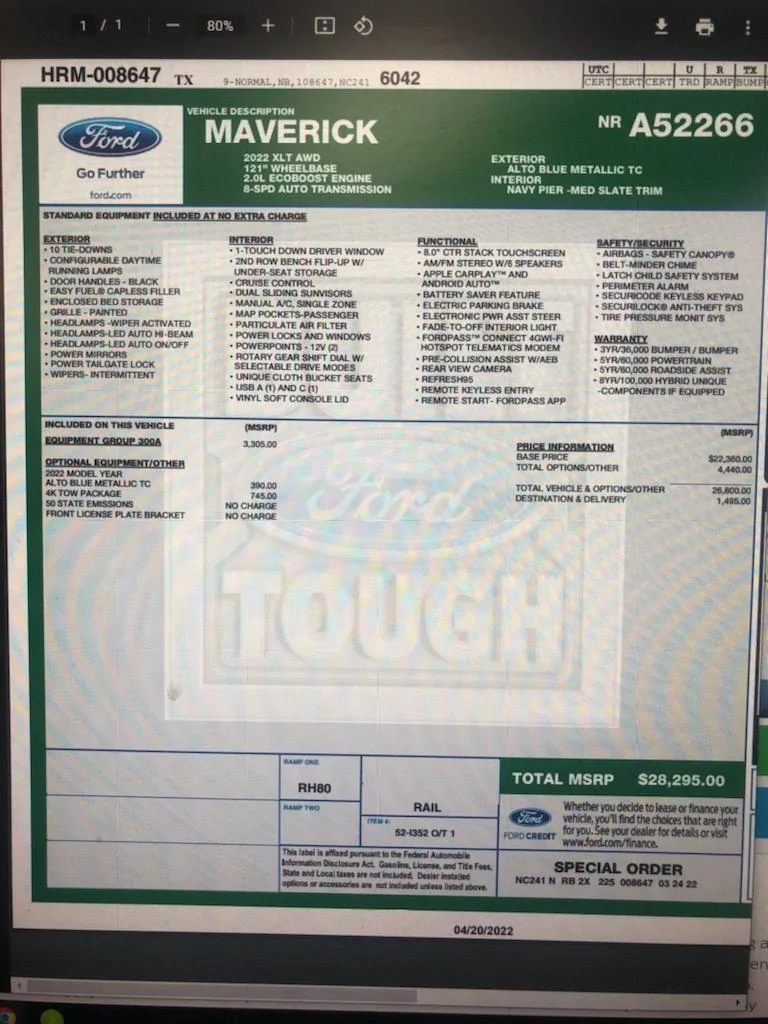Ford Maverick Moving '22 XLT > '23 XLT LUX Or Not? IMG_6557_20220422_112631