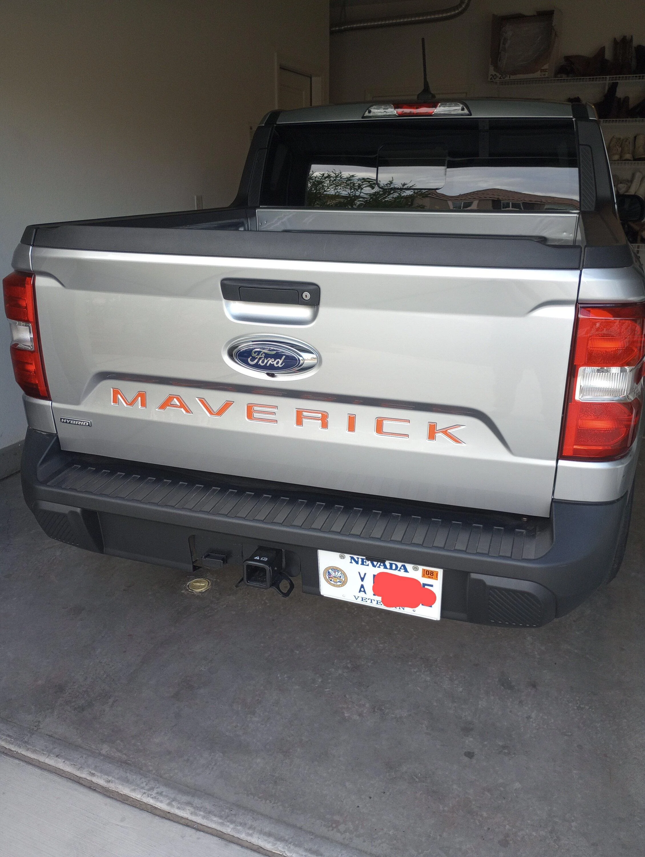 Ford Maverick Maverick tail gate lettering (Orange on Cactus Gray) IMG_20230810_162039479_MP~2