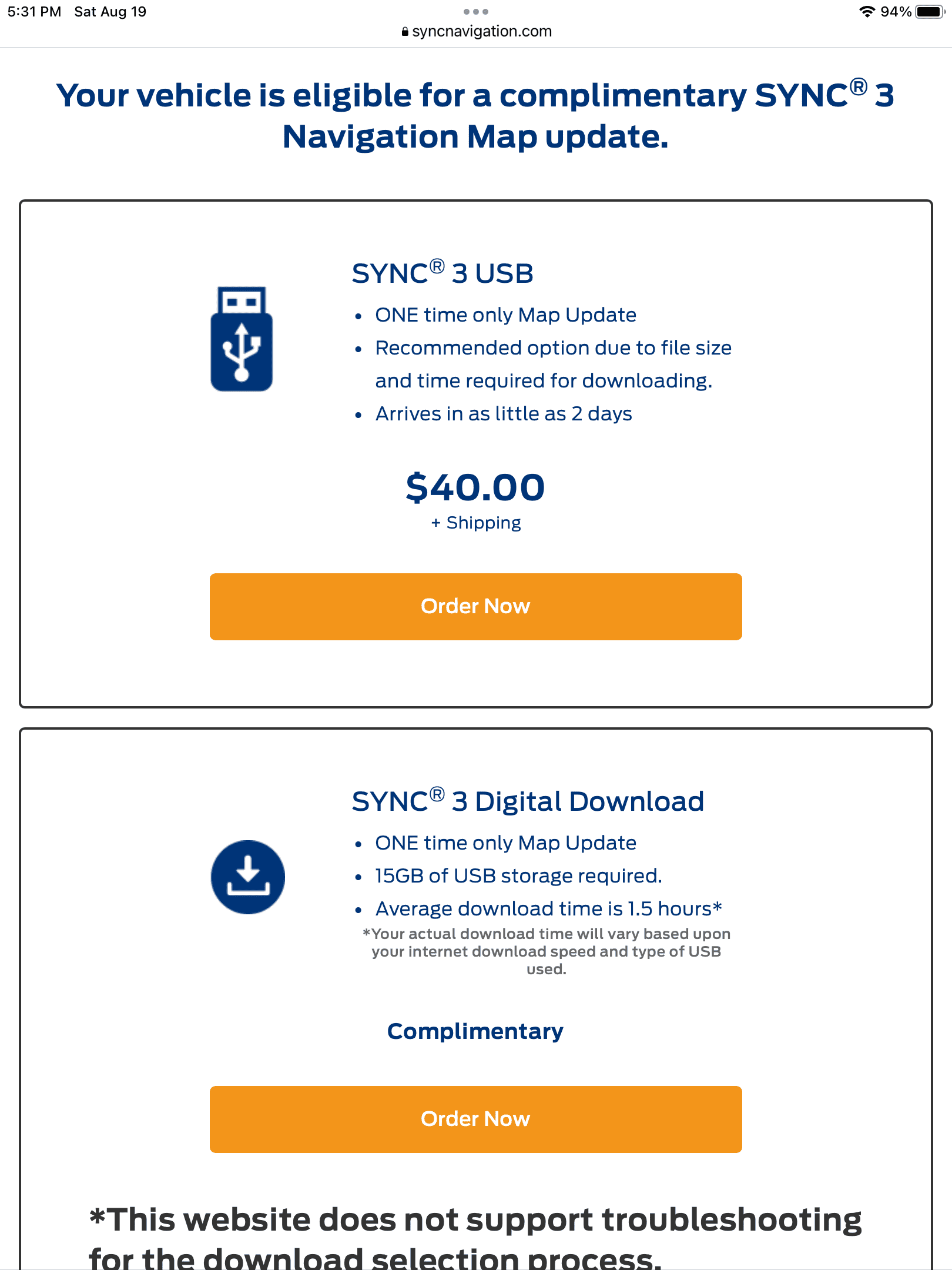 Ford Maverick Sync 3 Navigation Map Updates IMG_0015