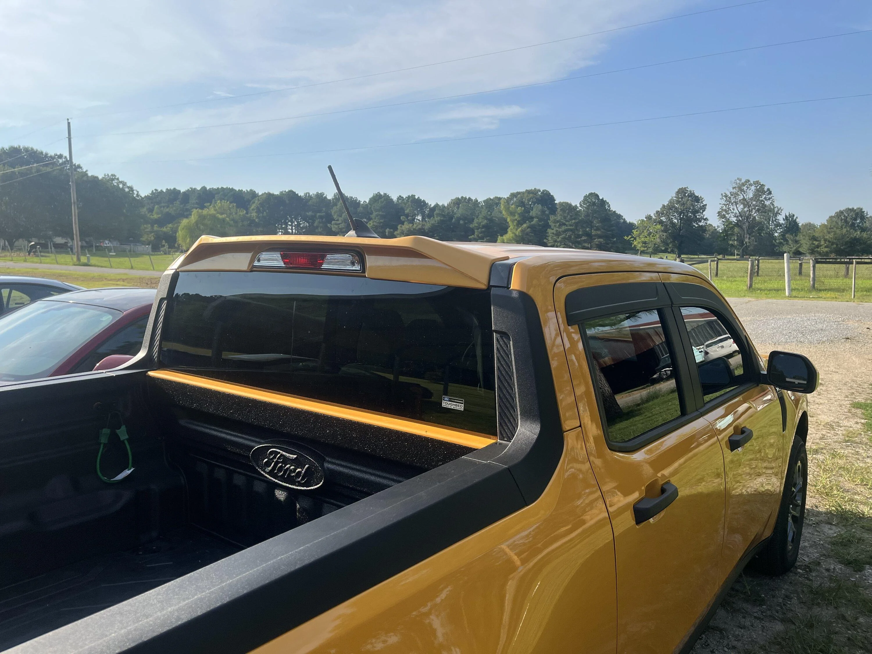 Ford Maverick Rear Cab Spoiler installed IMG_3332