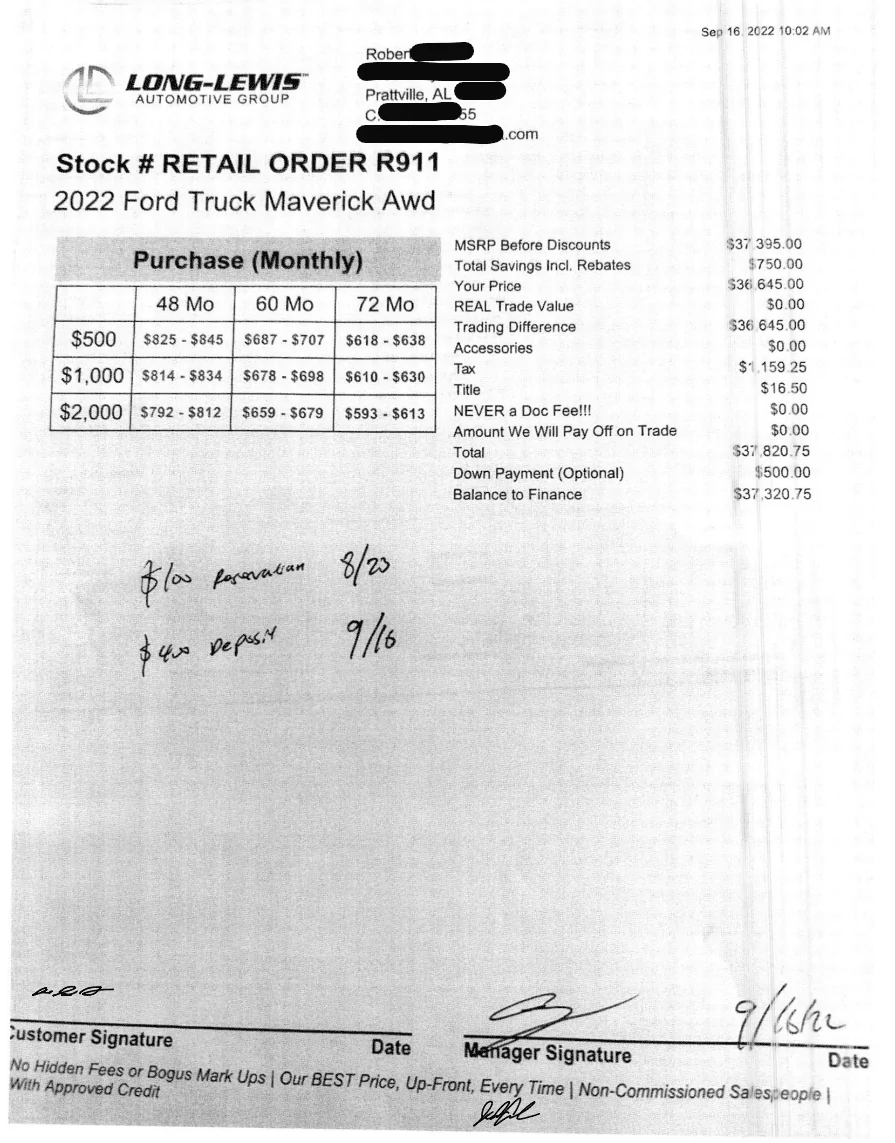 Ford Maverick Was my Maverick sold out from under me despite my order? 1692740101253