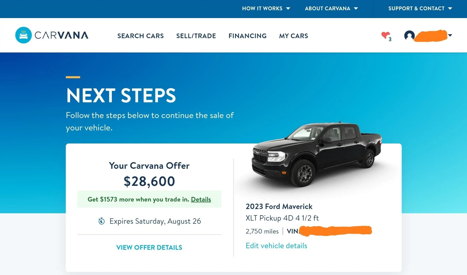 Ford Maverick Carvana Pricing Dropped Off a Cliff Screenshot_20230823_144210_Chrom