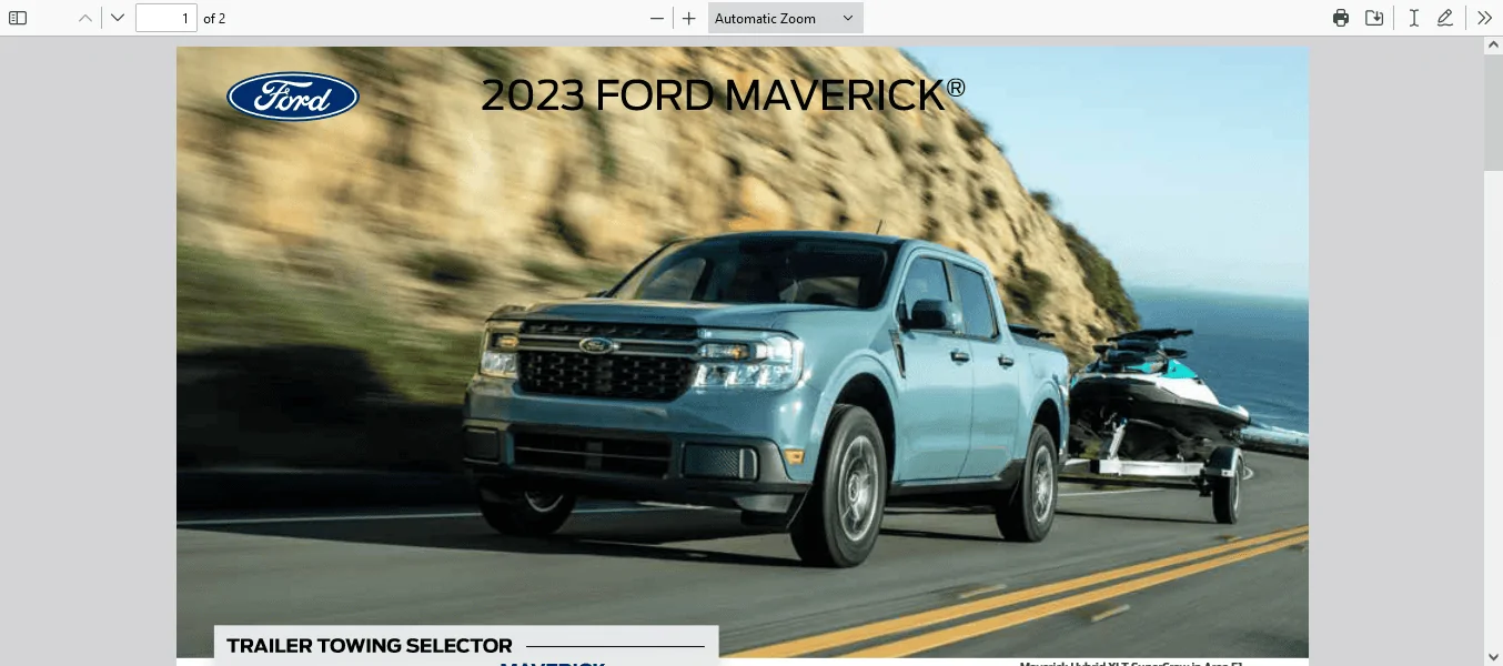 Ford Maverick Is weight in the bed considered when calculation towing capacity with a trailer? 1692848147270