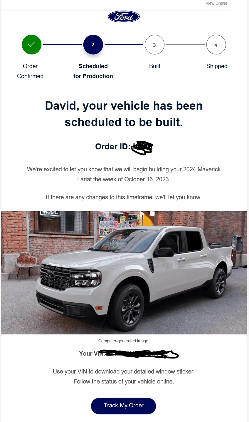 Ford Maverick 2024 Maverick First Scheduling This Week (8/24/23)! For Production Weeks 10/16-10/30 tempsni