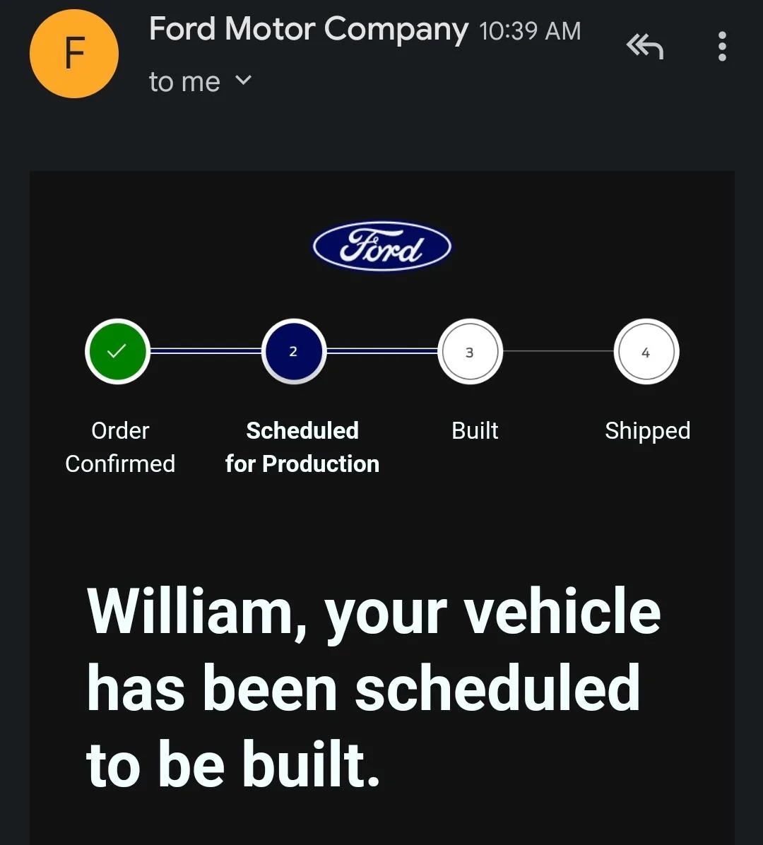 Ford Maverick 8/24/23 Inaugural MY24 Scheduling Email Received Group [EMAILS NOW ARRIVING!] Screenshot_20230824_205514_Gmail