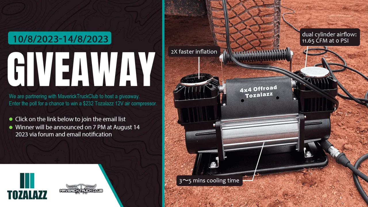 Ford Maverick Tozalazz Air Compressor review! 1691627754336