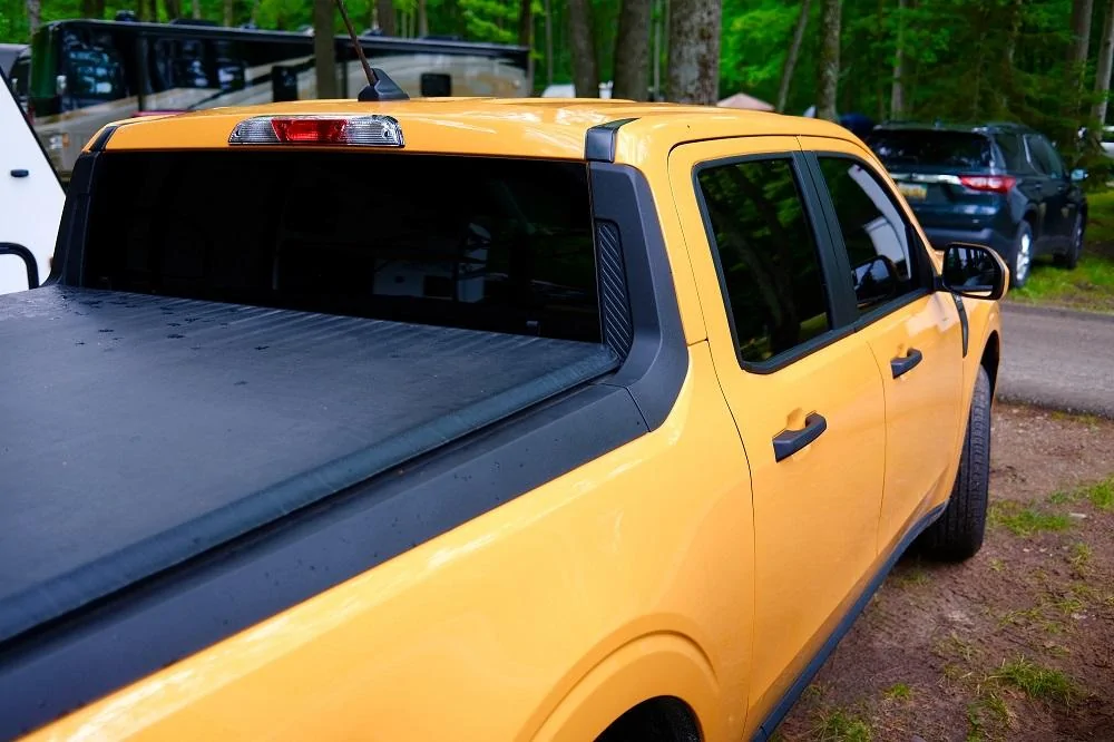 Ford Maverick 20 percent tint all around and tailgate lettering tint small