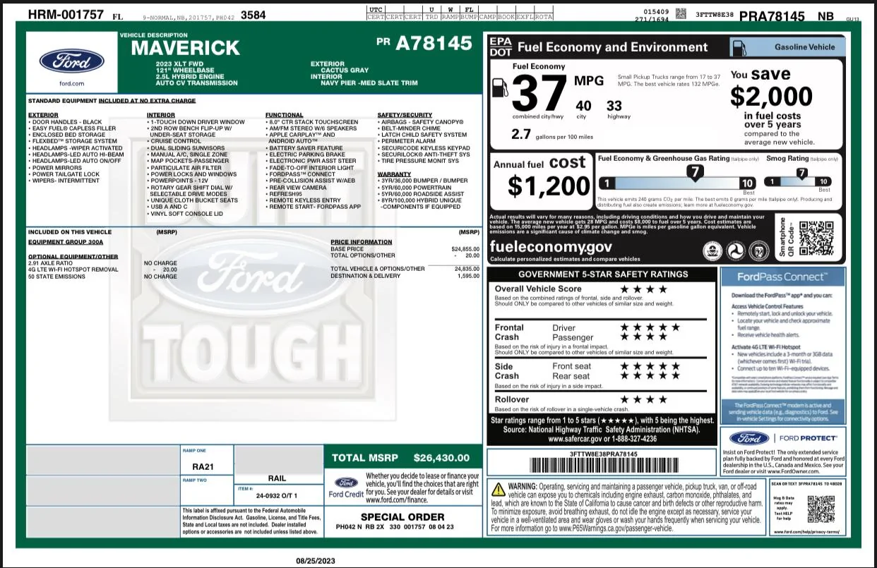 Ford Maverick Need Help Figuring Out What Stage My Order Is In IMG_0585