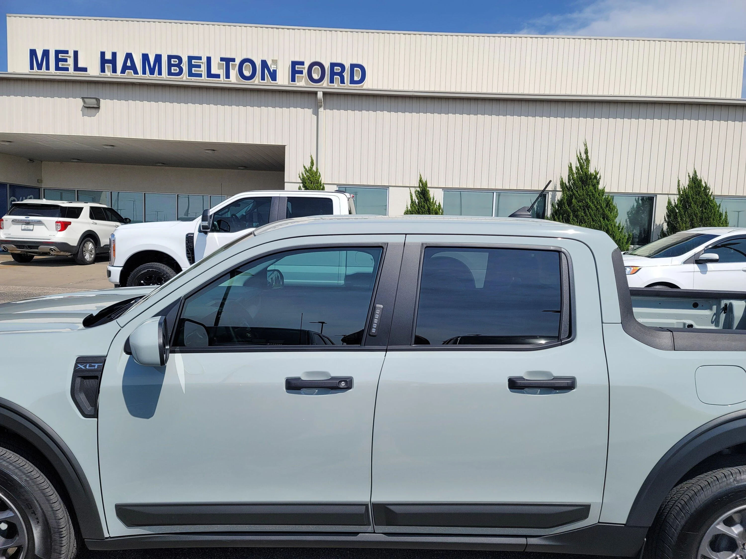 Ford Maverick Cactus Gray Maverick with Ford Accessory Door Moldings, Hood Protector, Window Deflectors 20230823_154052