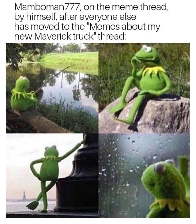 Ford Maverick Maverick Memes -  fun diversion while we wait [ ** NO POLITICS ** ] Waiting kermit 15102021053435