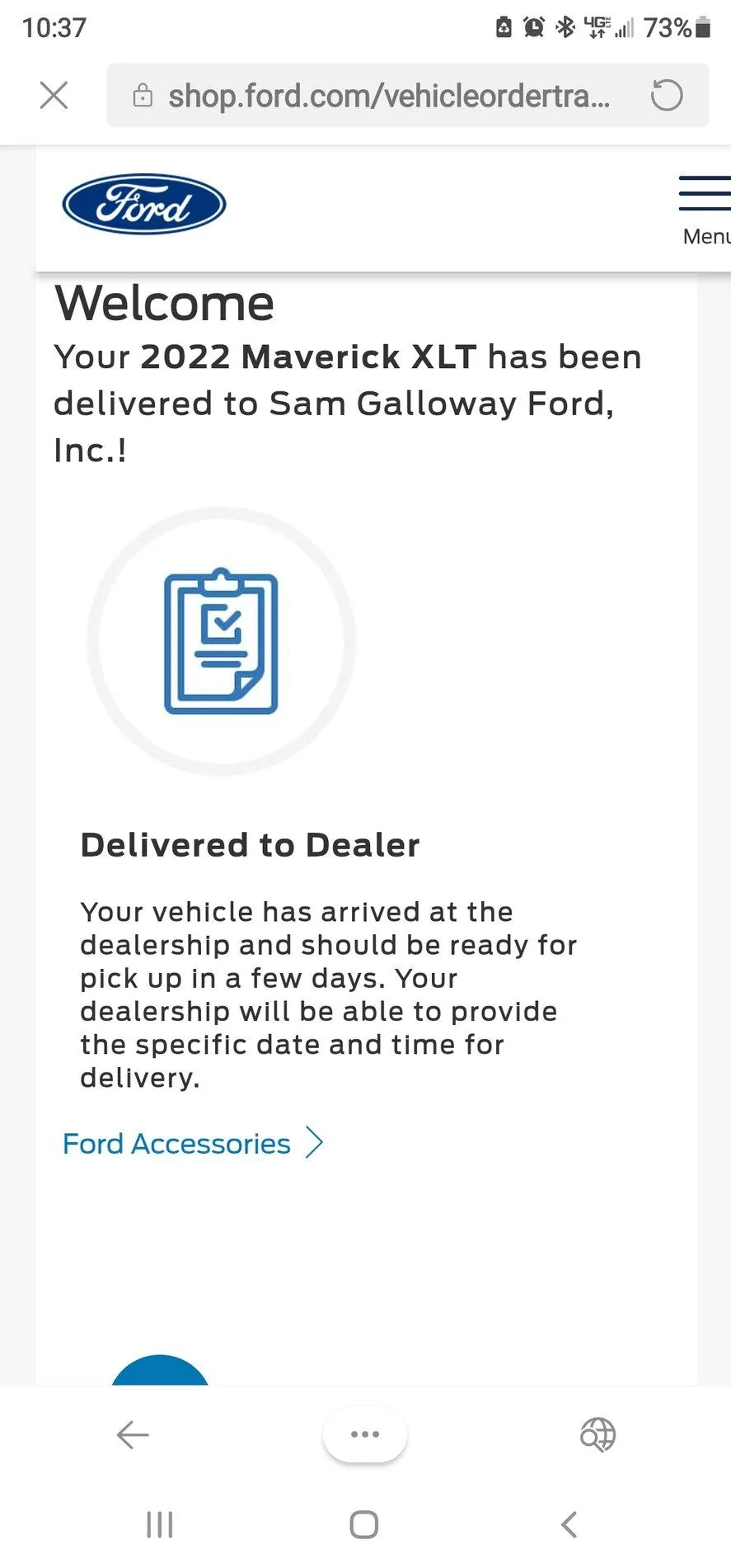 Ford Maverick My XLT just got delivered Screenshot_20211015-103722_Outlook